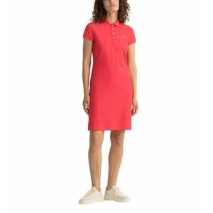 GANT Original Pique Dress‎ Sunset Pink Womens Small Polo Collar Casual